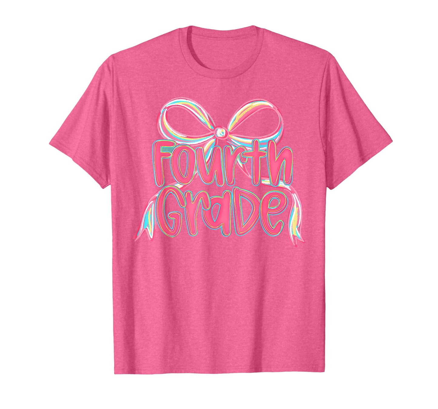 Fourth Grade Coquette Bow Back To School 4th Grade Teacher T-Shirt