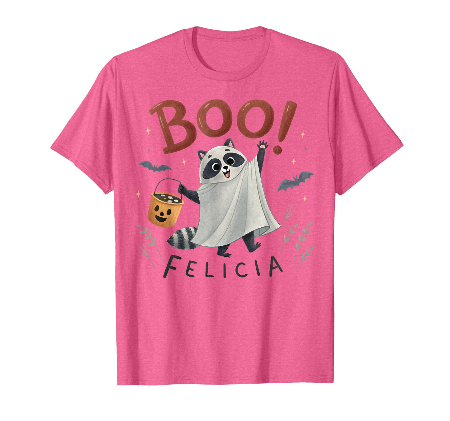 Boo Felicia, Cute Ghost Raccoon, Funny Raccoon Halloween T-Shirt