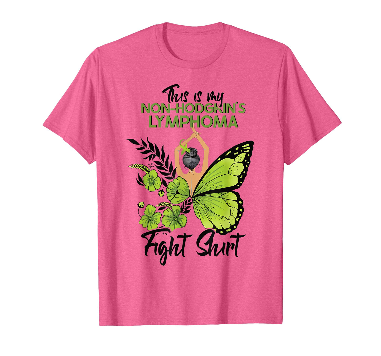 Non-Hodgkins Lymphoma Cancer Awareness Green Ribbon T-Shirt