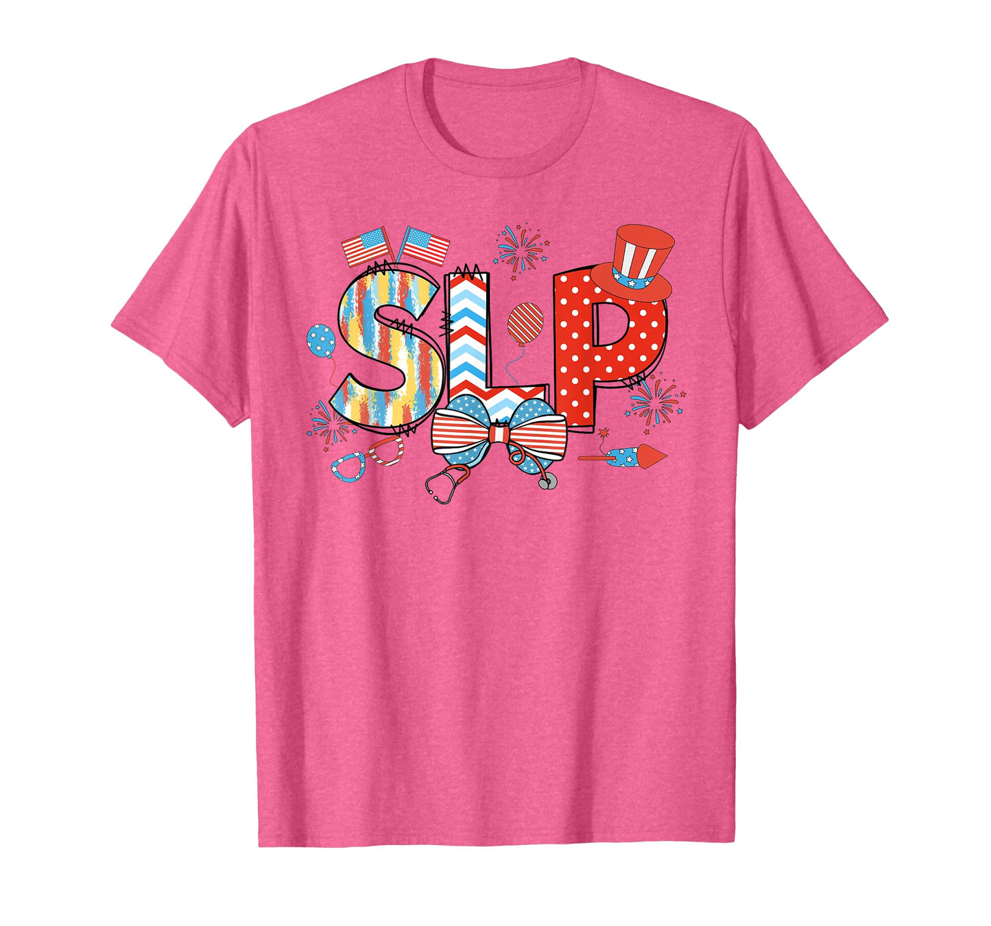 Retro SLP 4th of July Coquette Bows American Flag T-Shirt