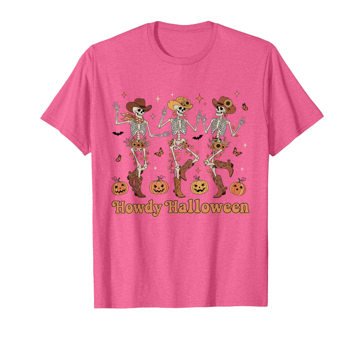 Cowboy Skeleton Dancing Howdy Halloween Western Cowgirl T-Shirt