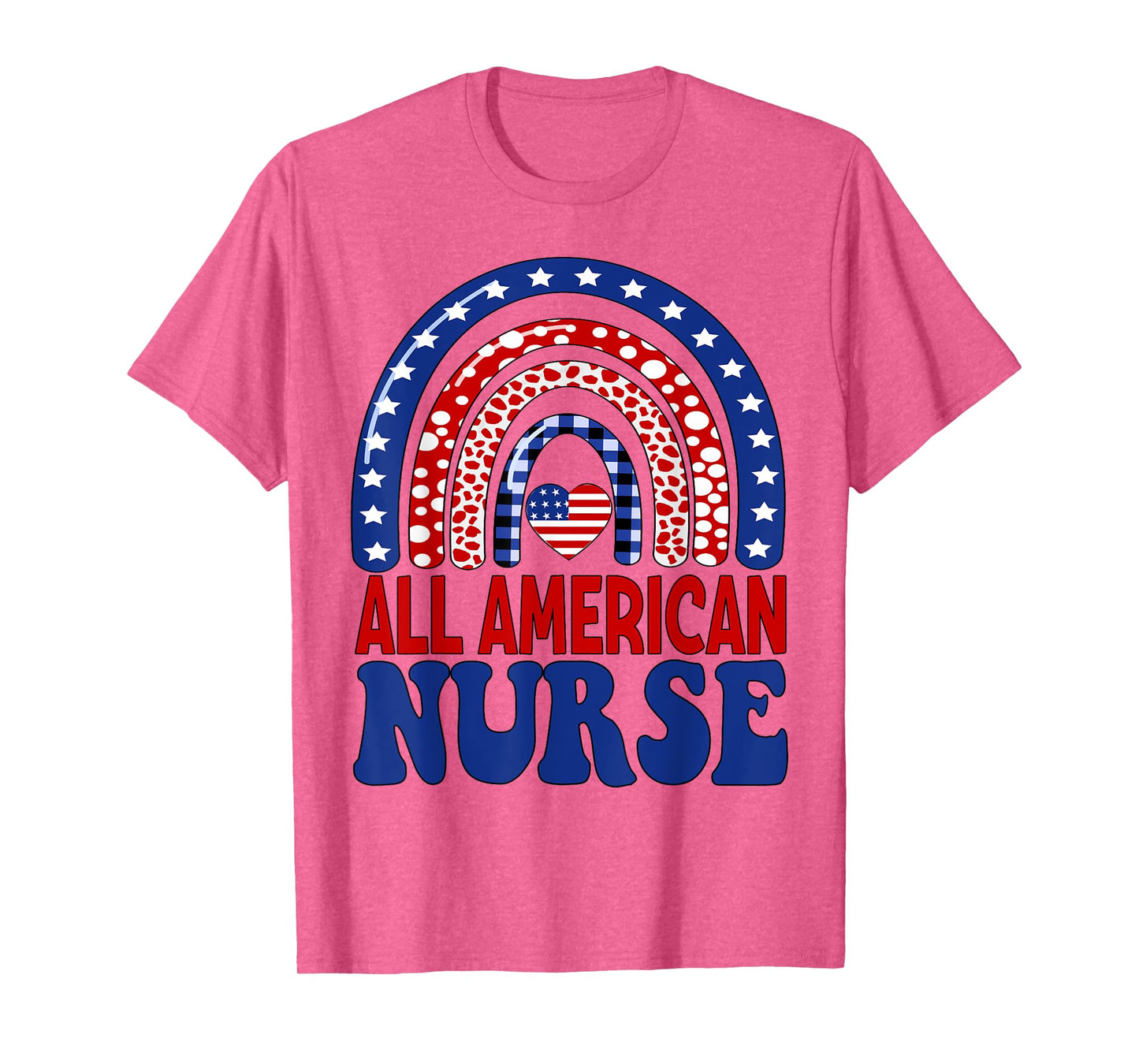 All American Nurse 4th of July RN Independence Day Nursing T-Shirt for Women Men