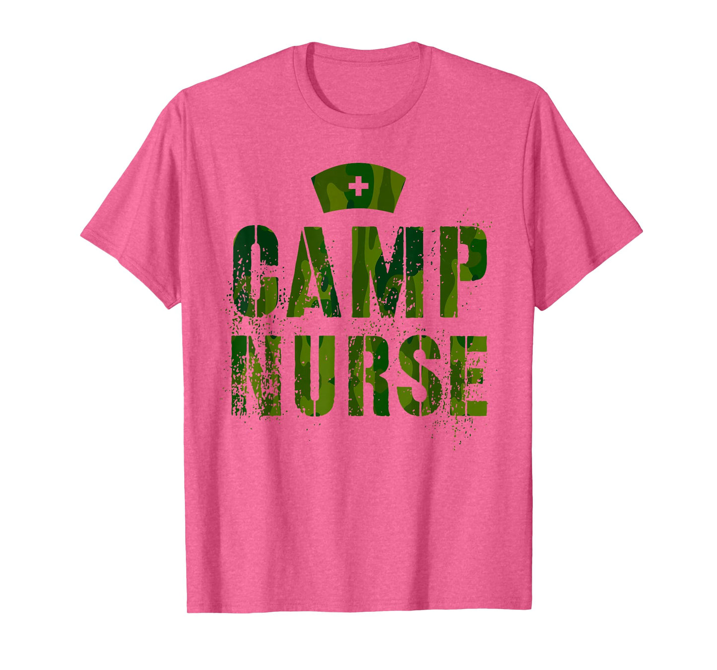 Funny CAMP NURSE Camo Health Care Medical Crew Wellness RN T-Shirt