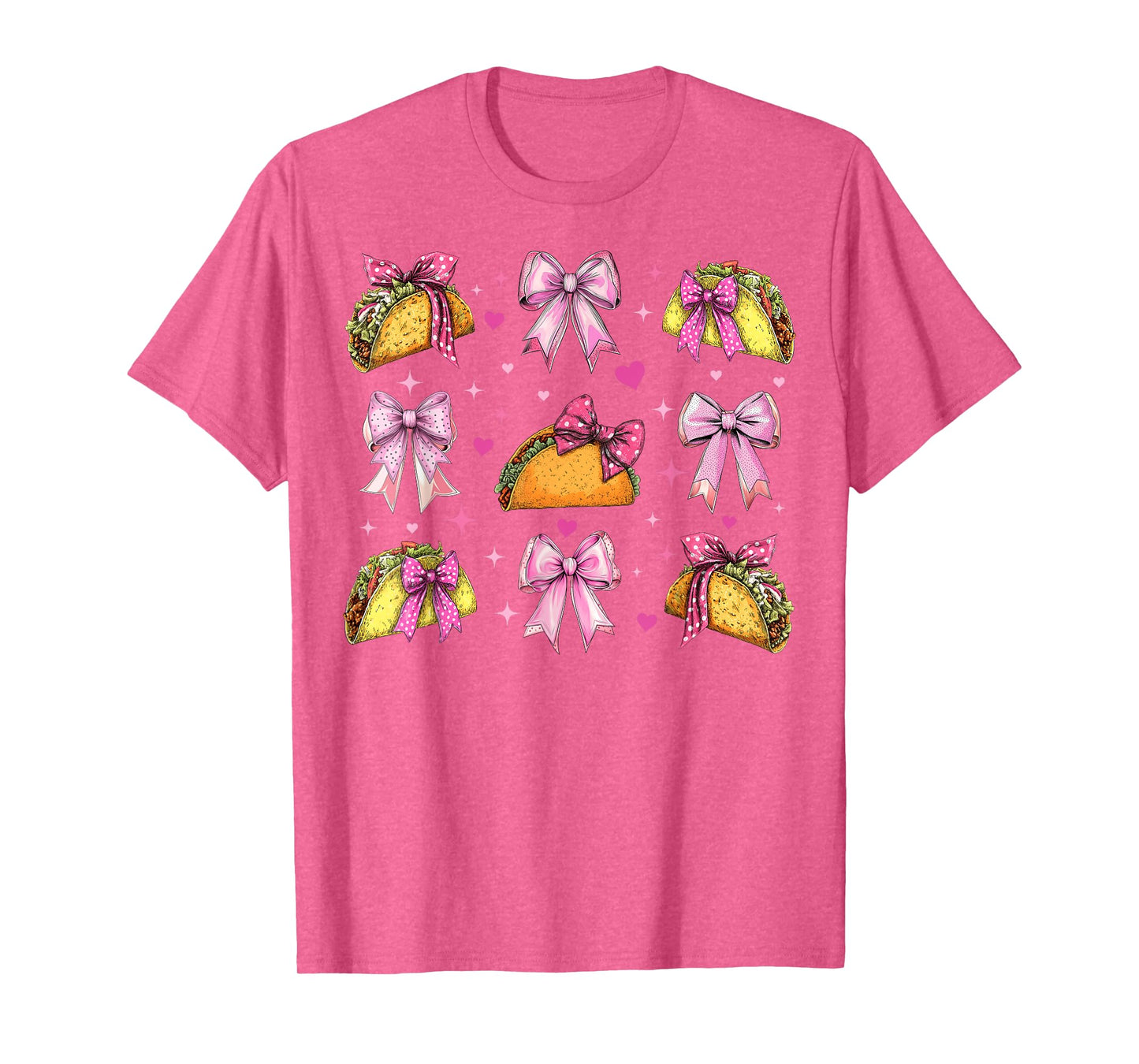 Tacos Mexican Food Girl Coquette Bow Pink Mom T-Shirt