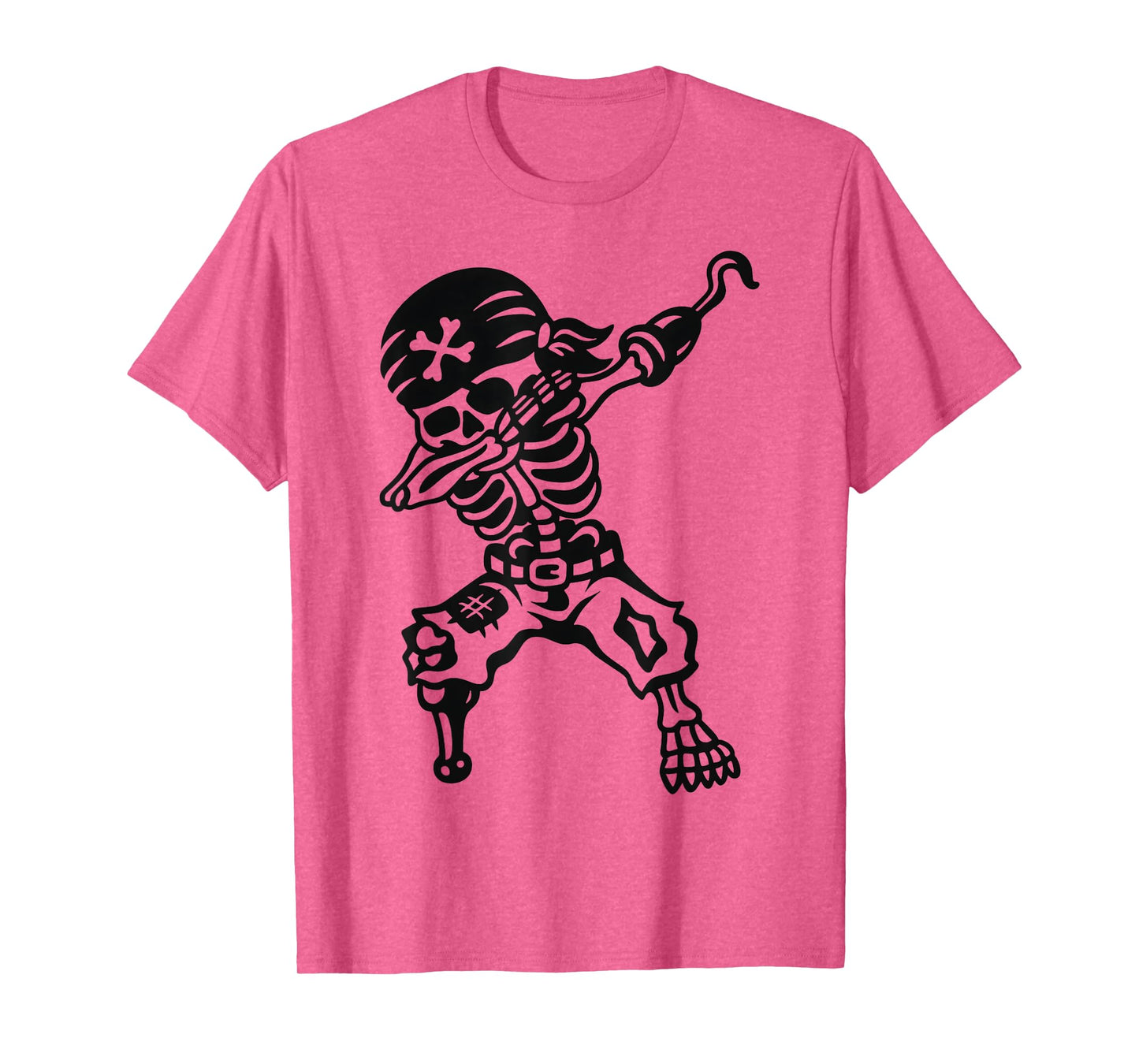 Dabbing Pirate Skeleton Spooky Costume Funny Halloween T-Shirt