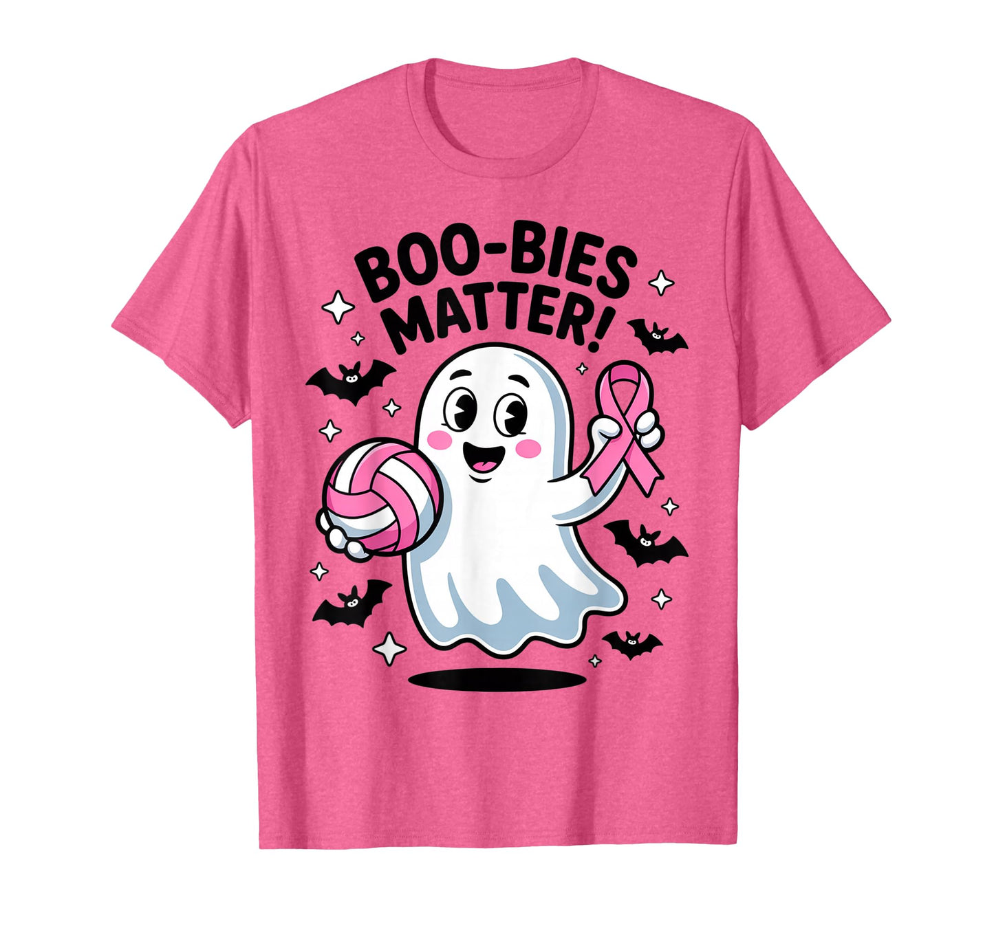 Boo-bies Matter Ghost Breast Cancer Support Ribbon tee T-Shirt
