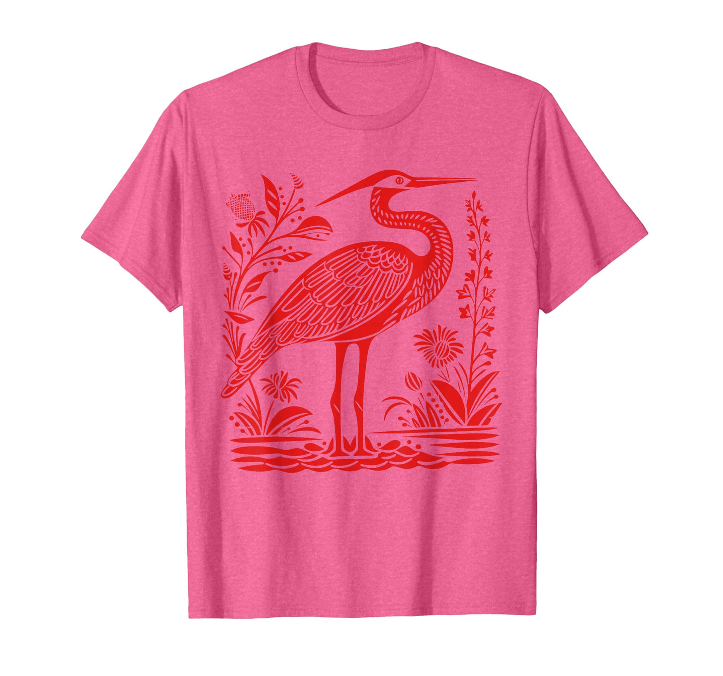 Heron Graphic For Bird Lover Girl Women T-Shirt