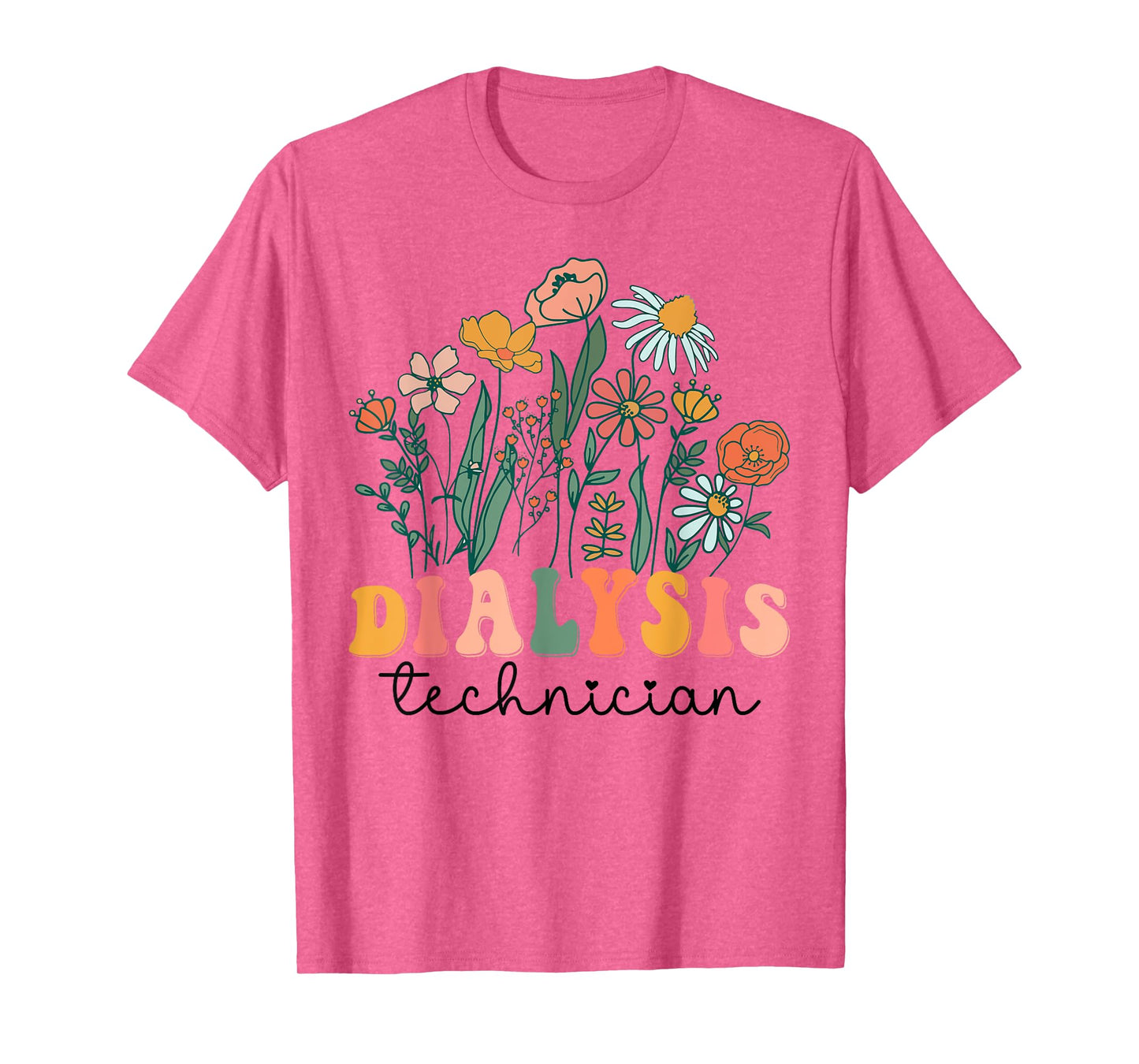 Groovy Wildflower Dialysis Technician Tees T-Shirt