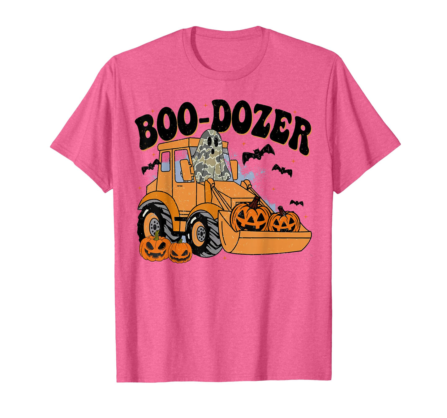 Funny Halloween Boo-Dozer Ghost Trucks Costume Party Kids T-Shirt