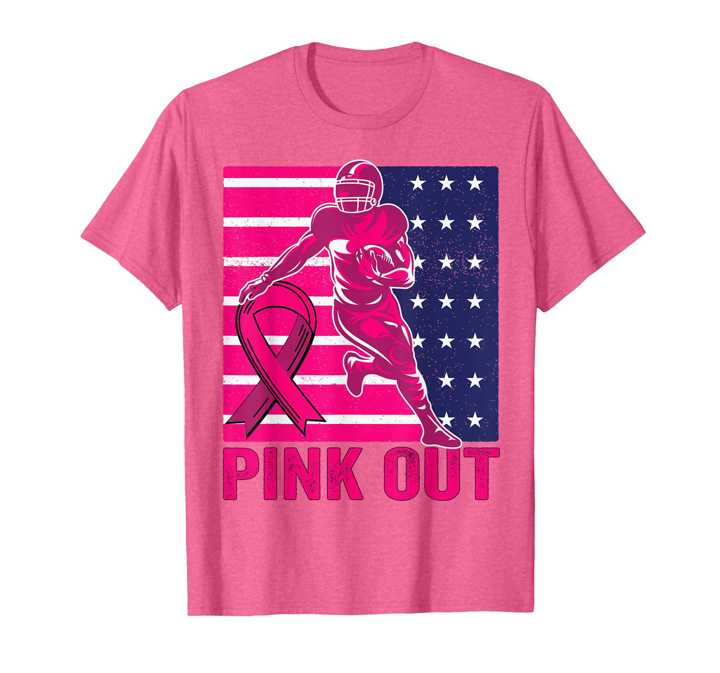 Pink Out Breast Cancer Awareness Football Breast Cancer T-Shirt
