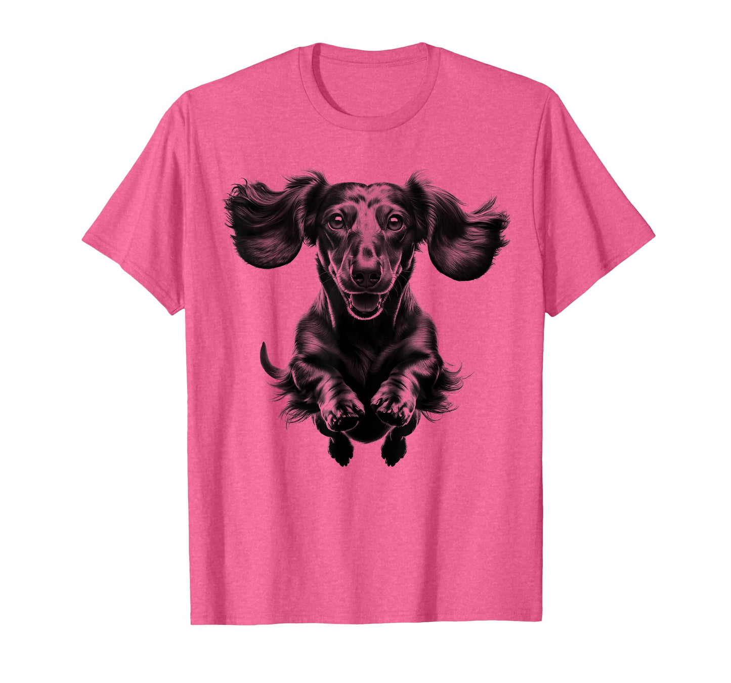 Funny Dachshund in Jump as a Cool Portrait T-Shirt