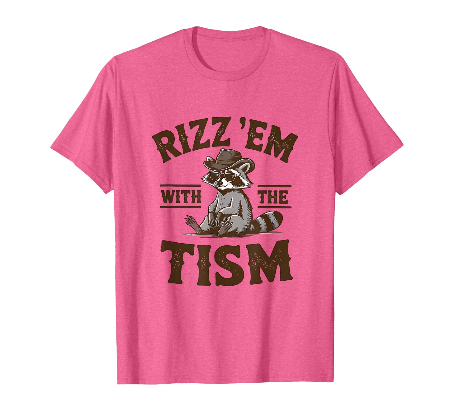 Rizz Em The Tism Cowboy Raccoon Vintage T-Shirt