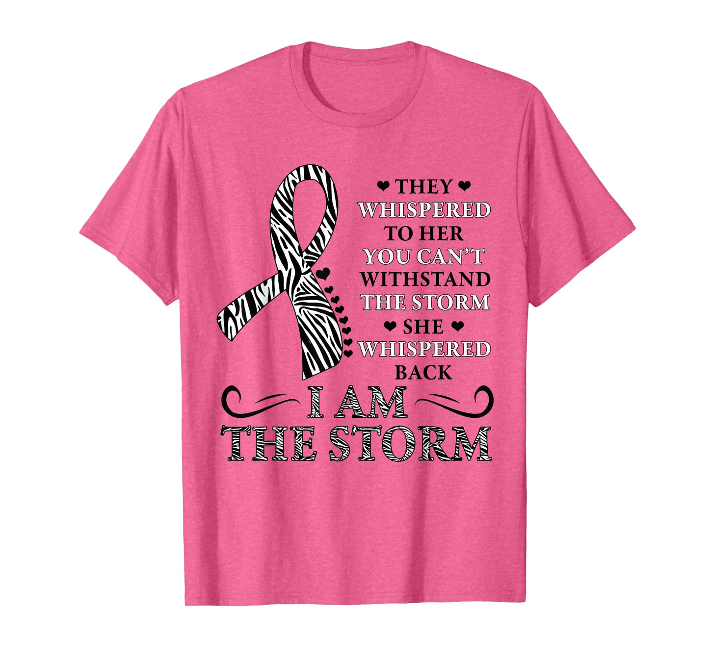 I'm The Storm zebra print Ribbon Carcinoid Cancer Awareness T-Shirt