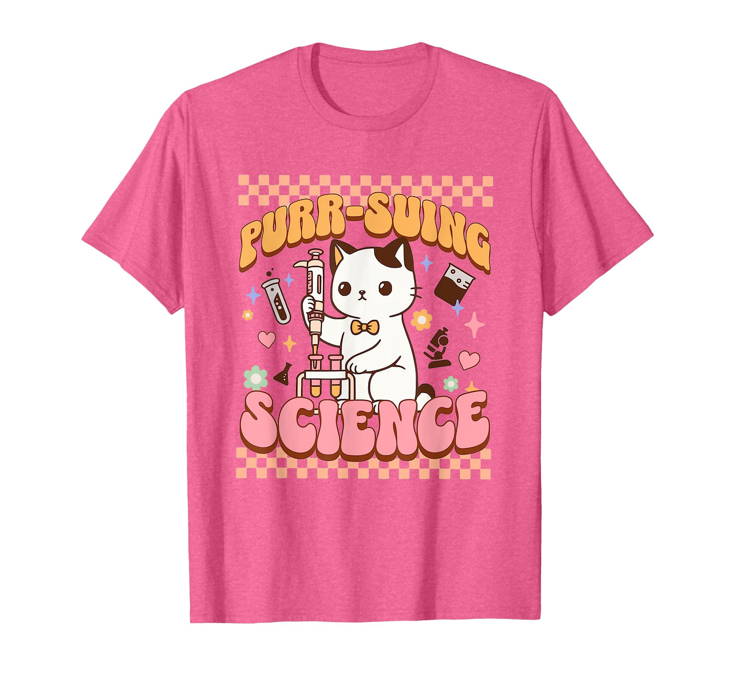 Cat Science Laboratory Scientist Chemistry Microbiology STEM T-Shirt for Men Women