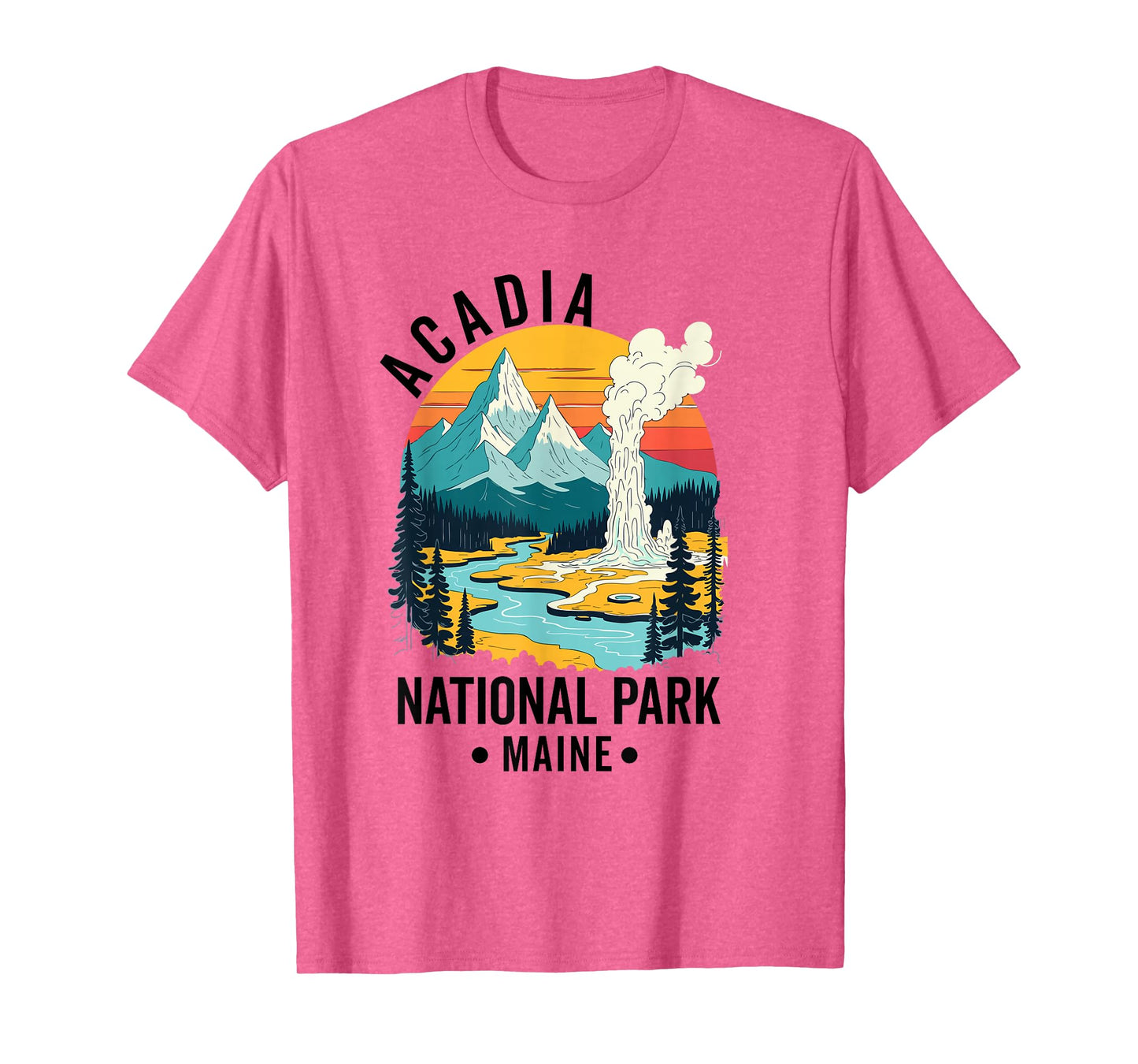 Acadia National Park Souvenir Maine Retro for Men Women Kid T-Shirt