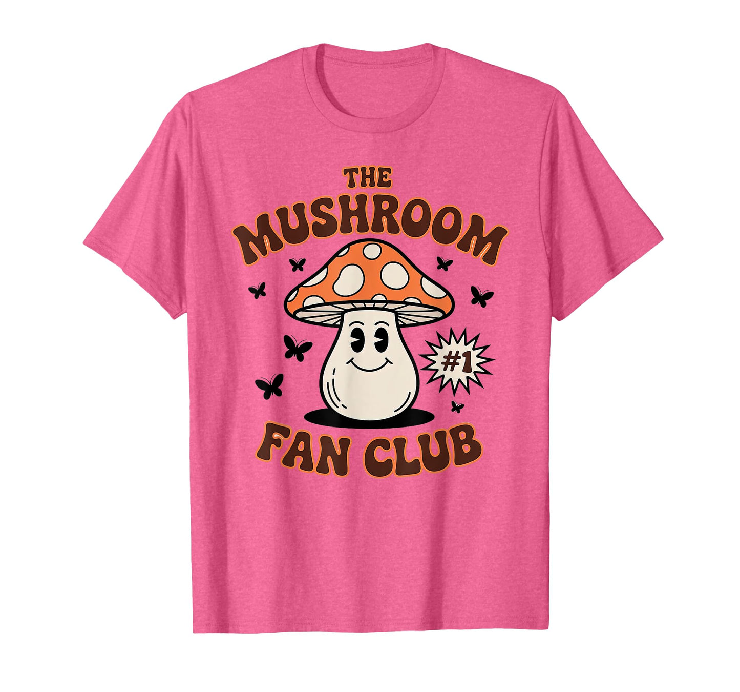 Retro Mushroom Fan Club 70s Vibes Graphic T-Shirt