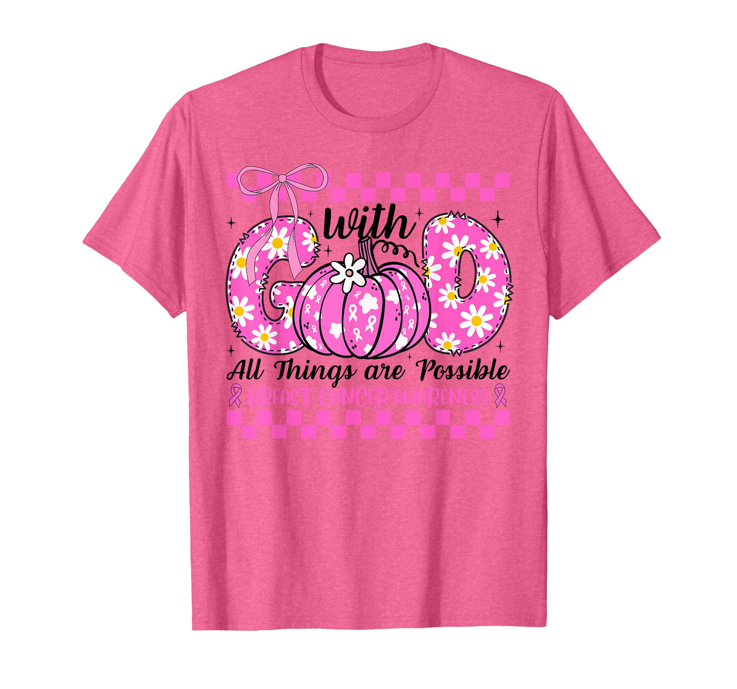 Breast Cancer Awareness Month Pumpkin Positive Support T-Shirt