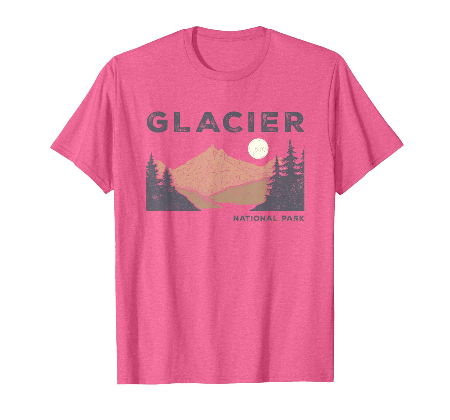 Retro Glacier National Park Montana Vintage Womens Mens T-Shirt