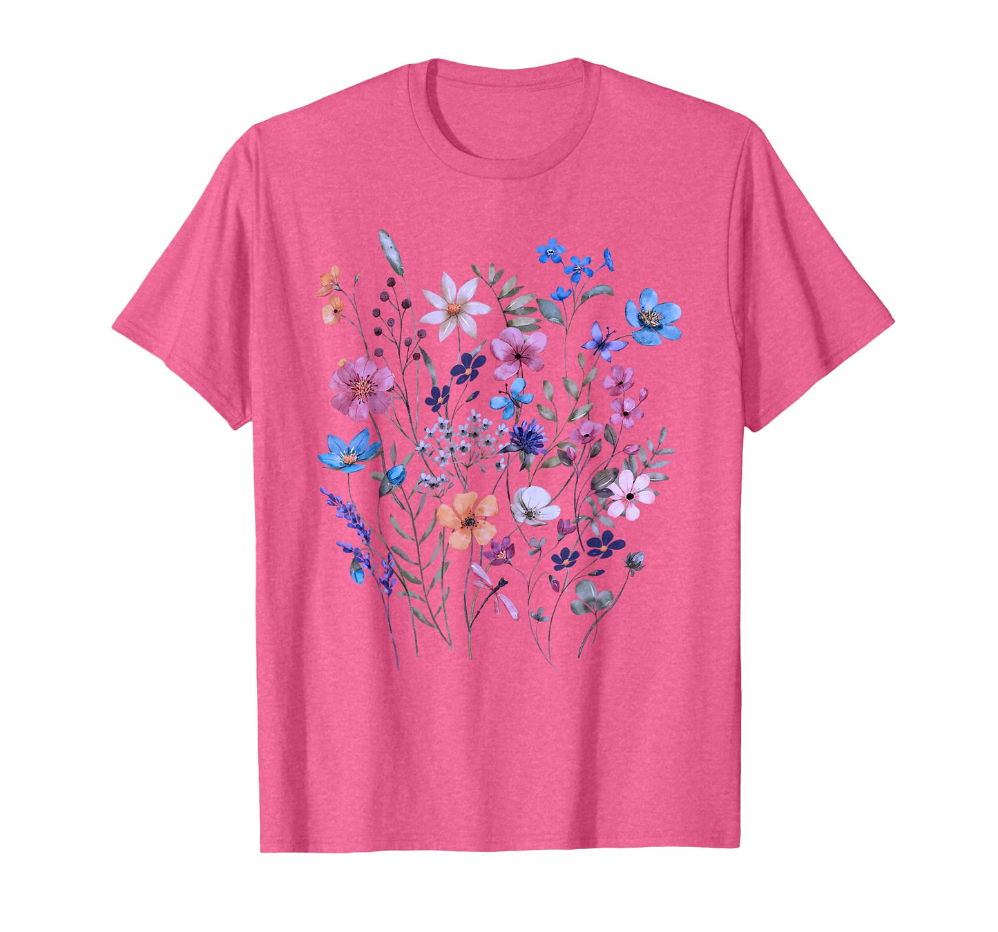Vintage Flowers Women Wildflowers Grow Floral Graphic Summer T-Shirt