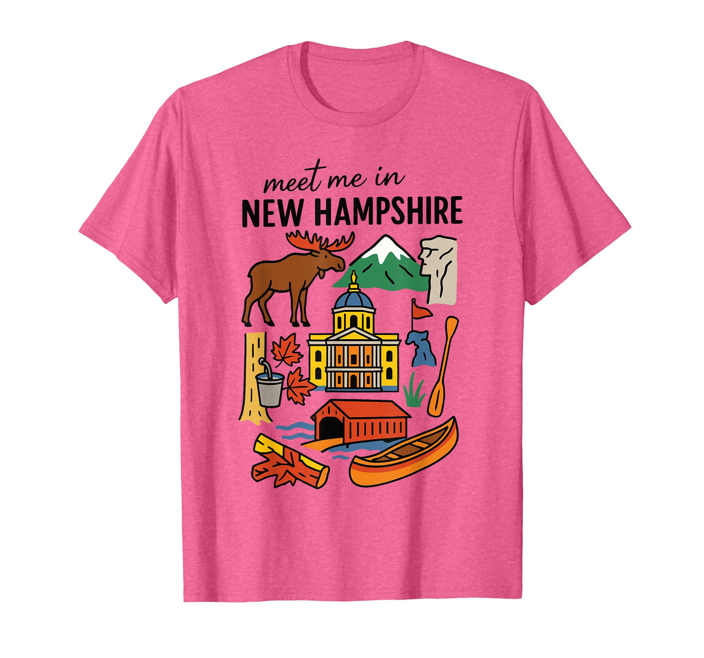 Meet me in New Hampshire - Cute US State Travel Retro Design T-Shirt