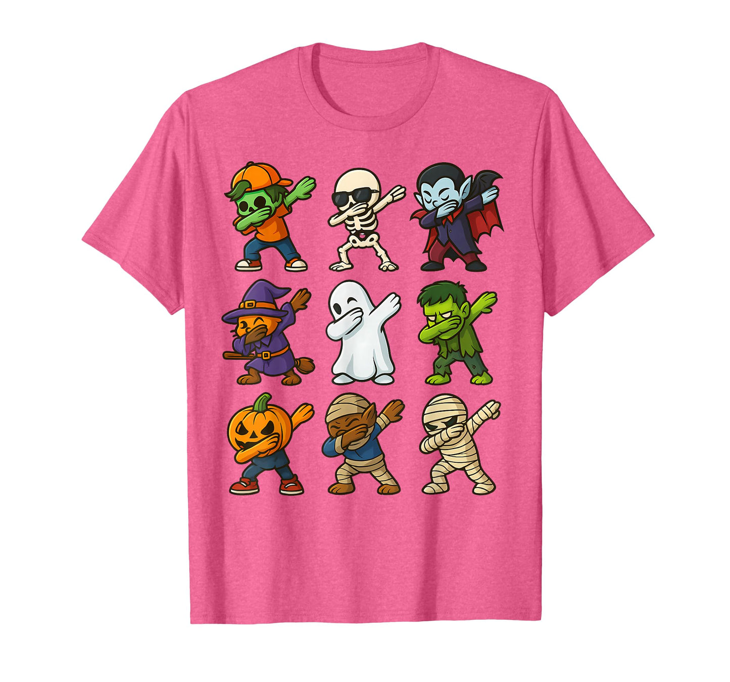 Skeleton Zombie Scary Pumpkin Mummy Dabbing Halloween Boys T-Shirt