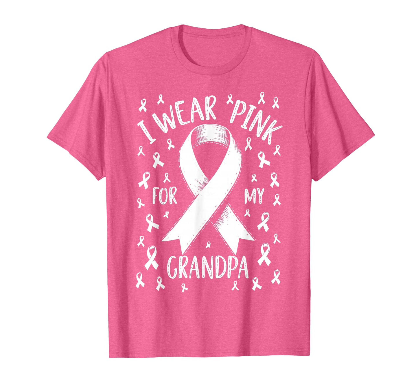 I Wear Pink for My Grandpa Cancer Awareness T-Shirt