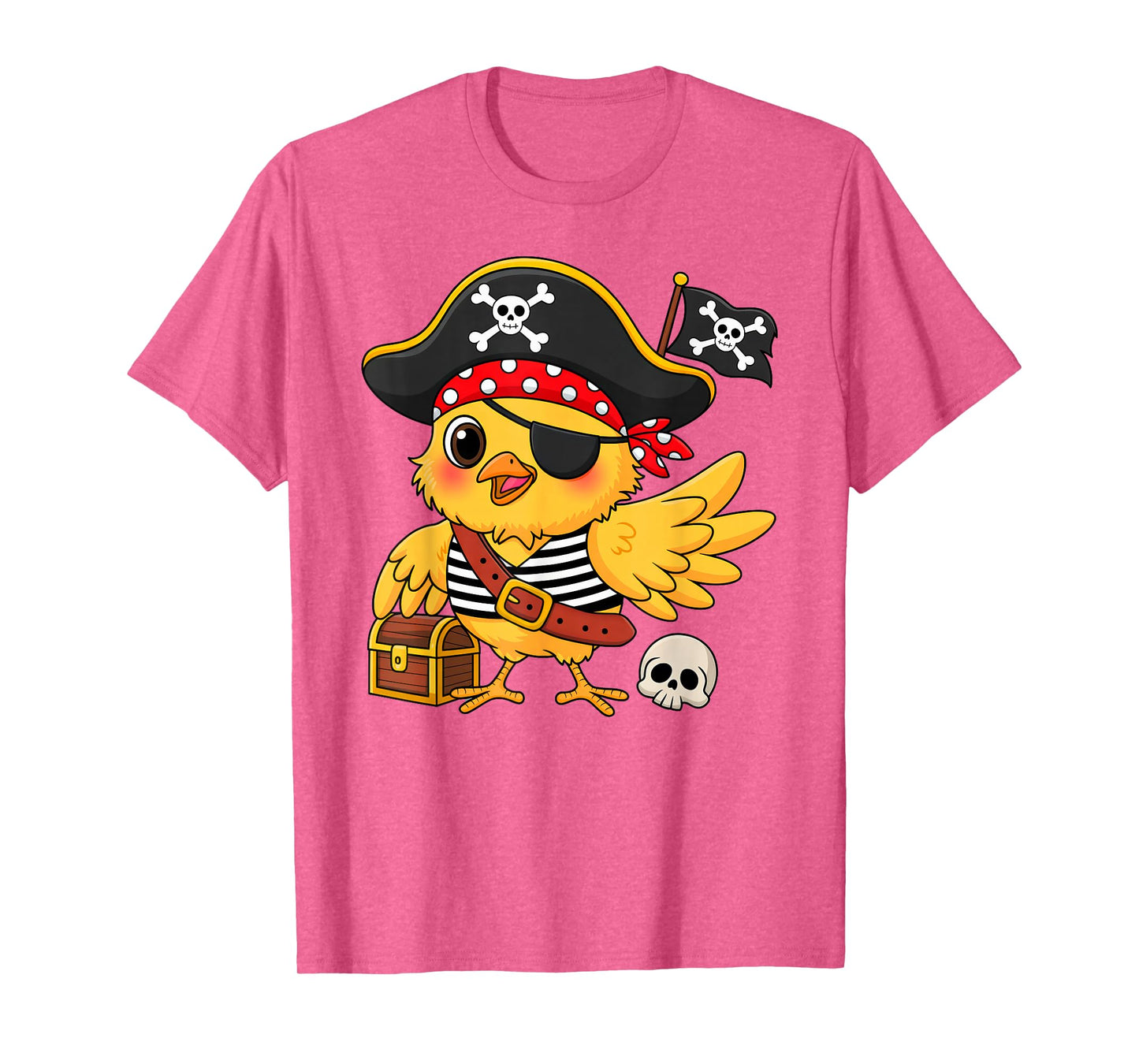 Chicken Halloween Costume Men Women Farmer Chicken Pirate T-Shirt