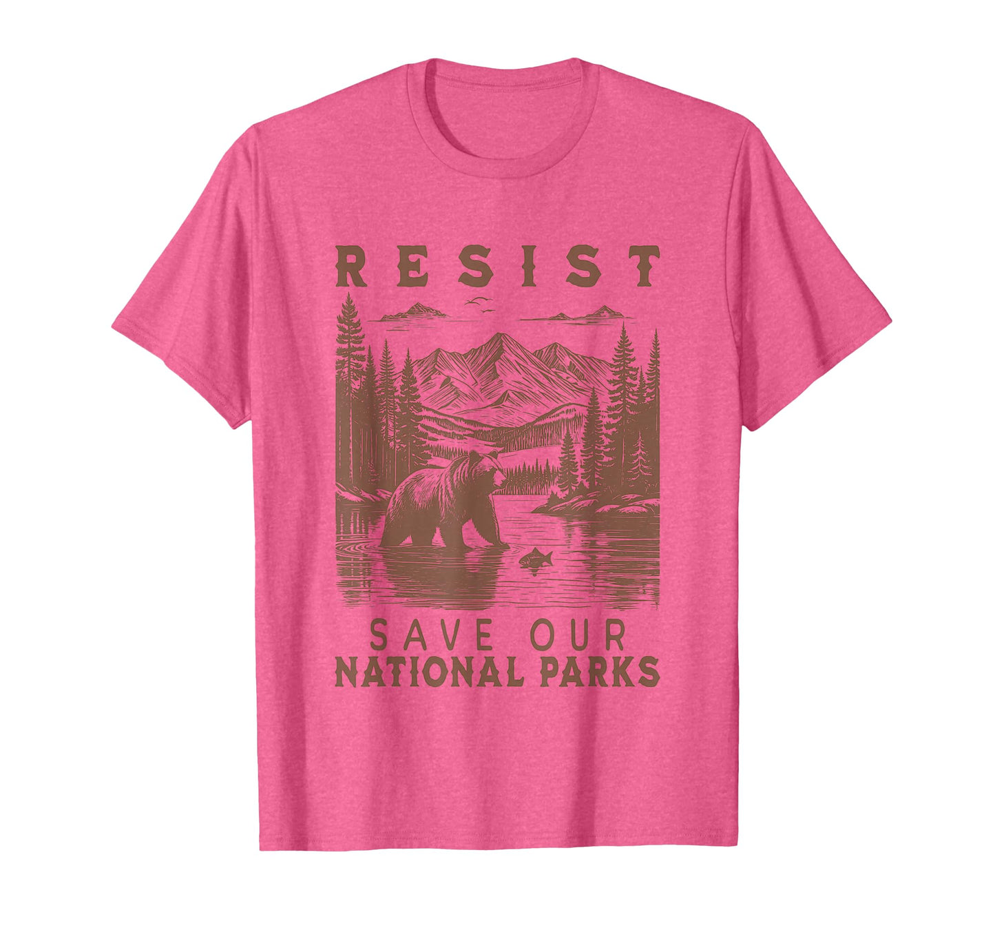Protect Our National Parks Resist Retro Vintage Grizzly T-Shirt