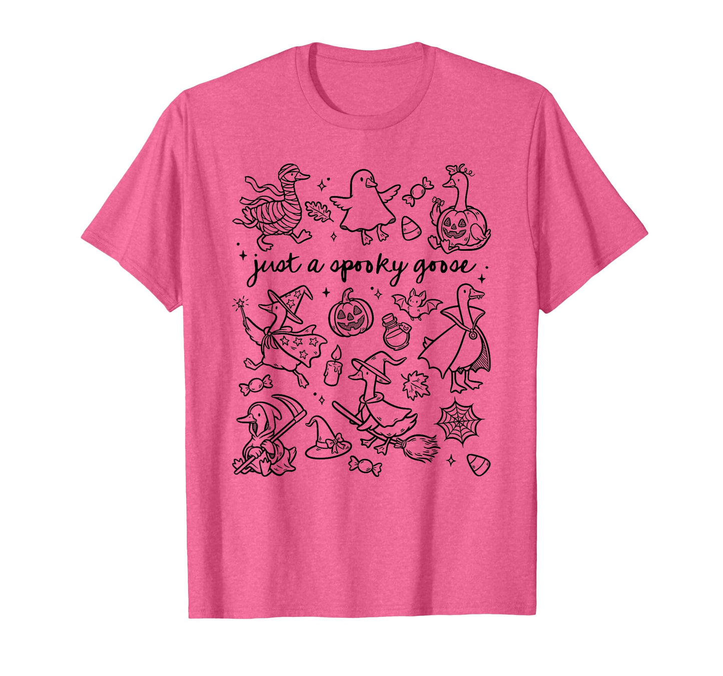 Just A Spooky Goose Halloween Silly Goose Funny Halloween T-Shirt