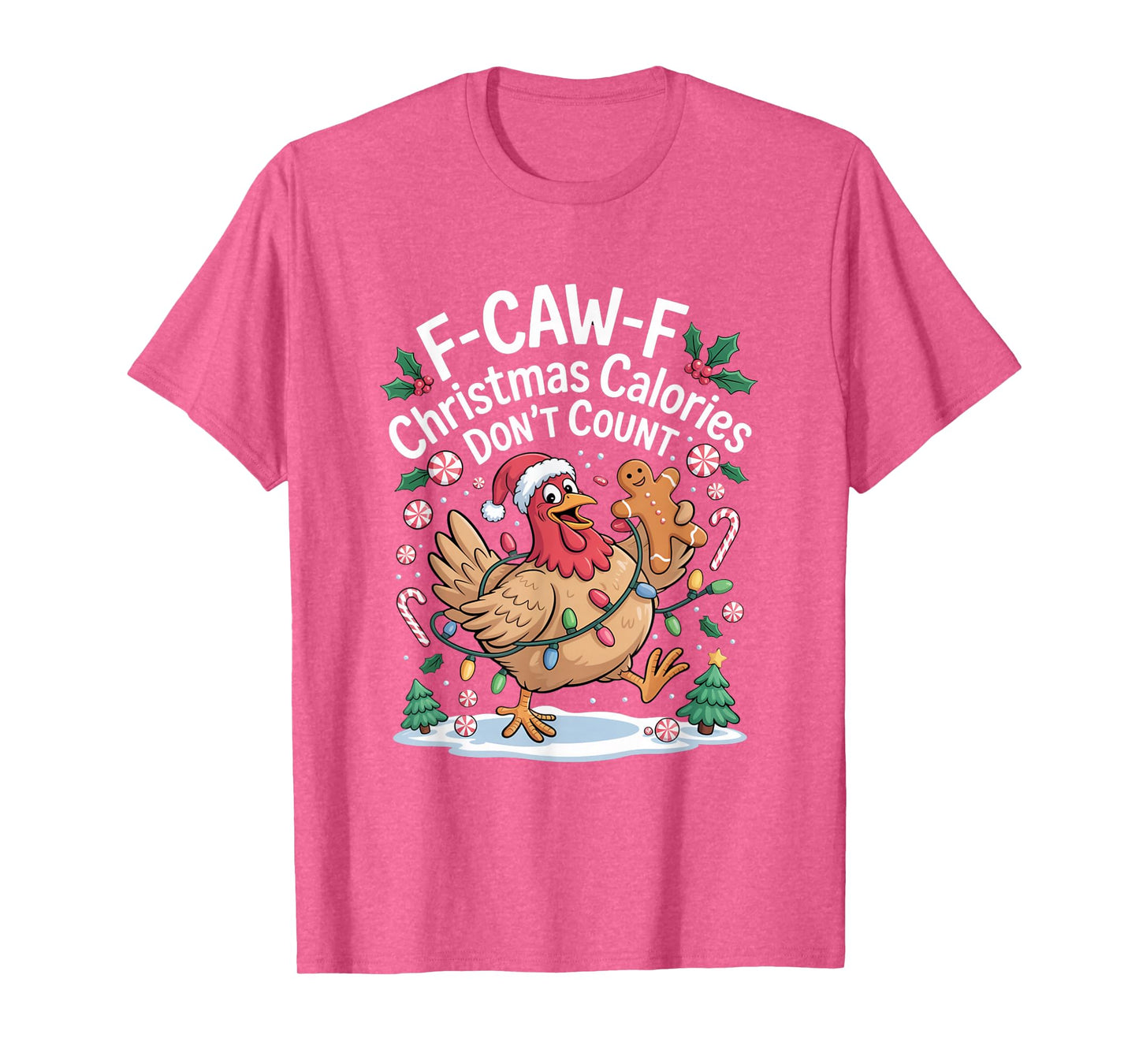 F-Caw-F Crow Christmas Calories Don't Count T-Shirt
