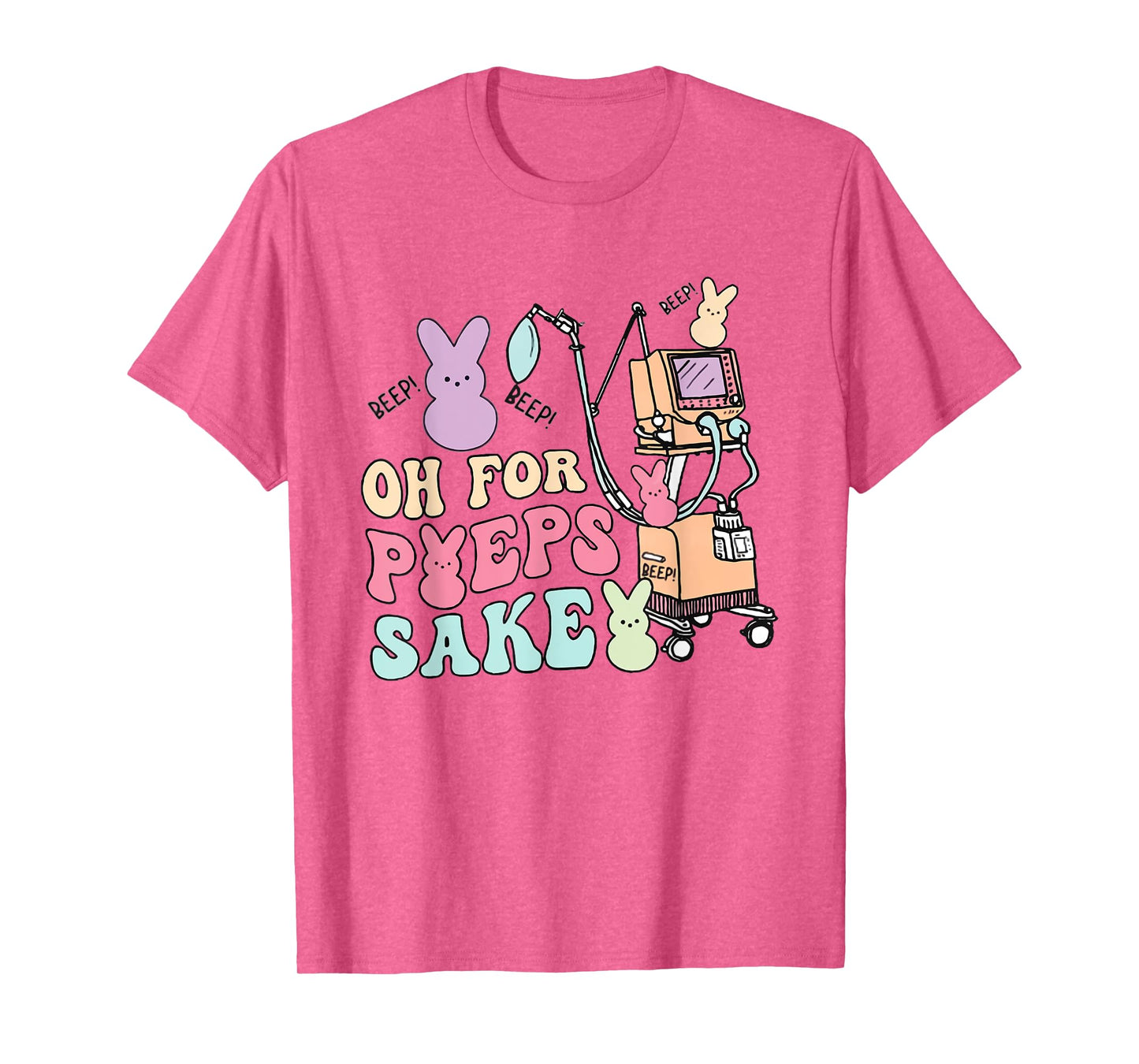 Nurse Easter Med Surg ICU Peds Picu Nurse Spring IV Pump T-Shirt