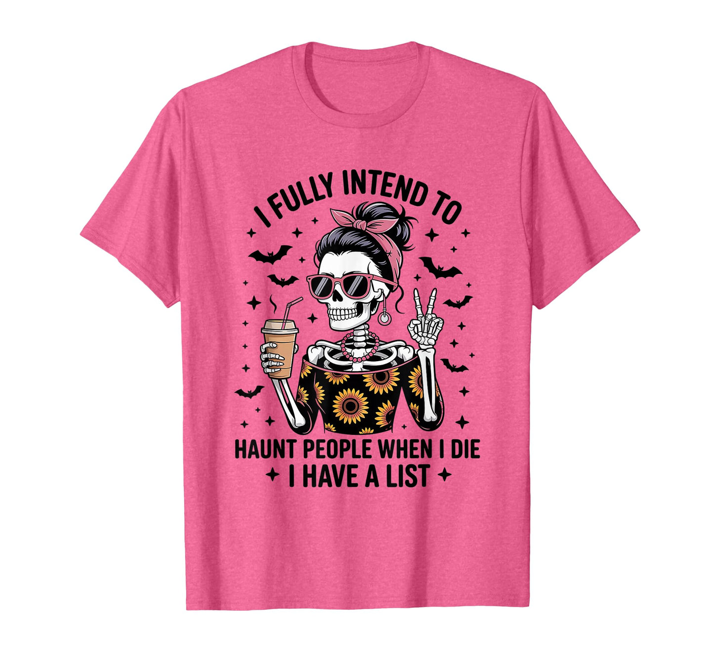 Funny Sarcastic Coffee Skeleton Halloween Humor Vibes T-Shirt