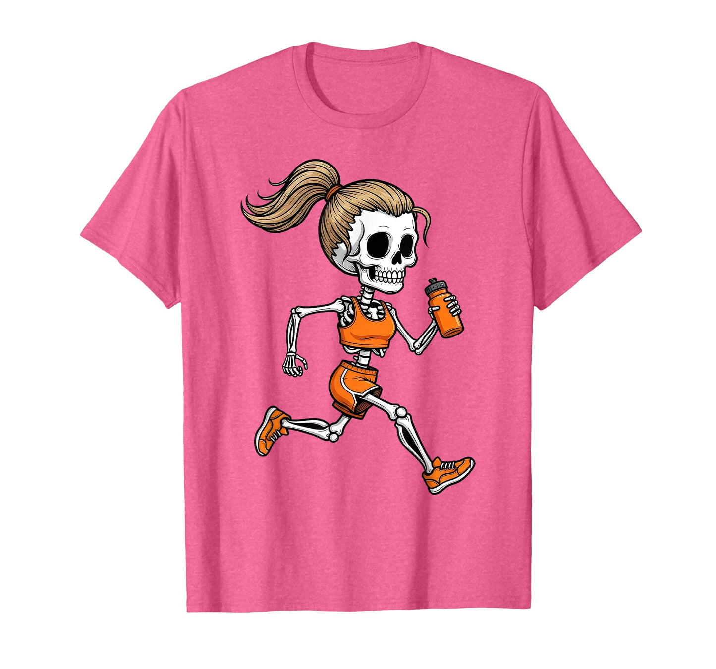 Running Skeleton Halloween Costume Spooky Runner Women Men T-Shirt