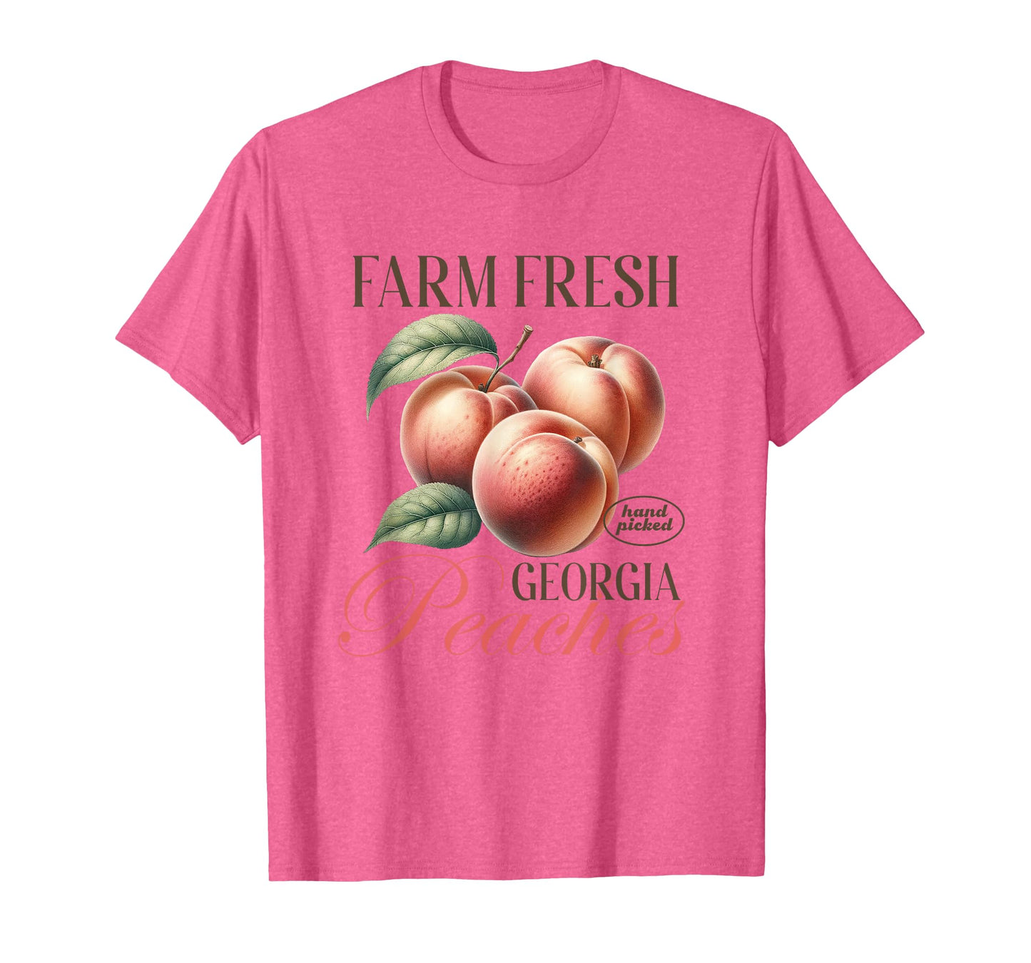 Vintage Farm Fresh Georgia Peaches Shirt Peach Fruit Lover T-Shirt