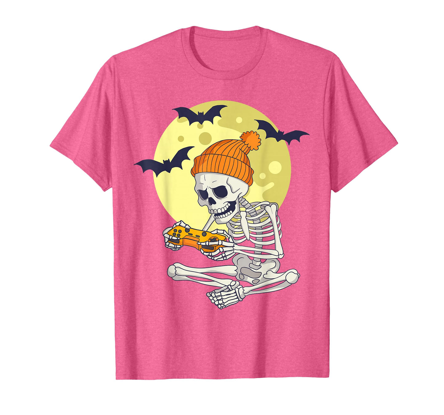 Funny Halloween Skeleton Gamer Video Games Boys Mens Gaming T-Shirt