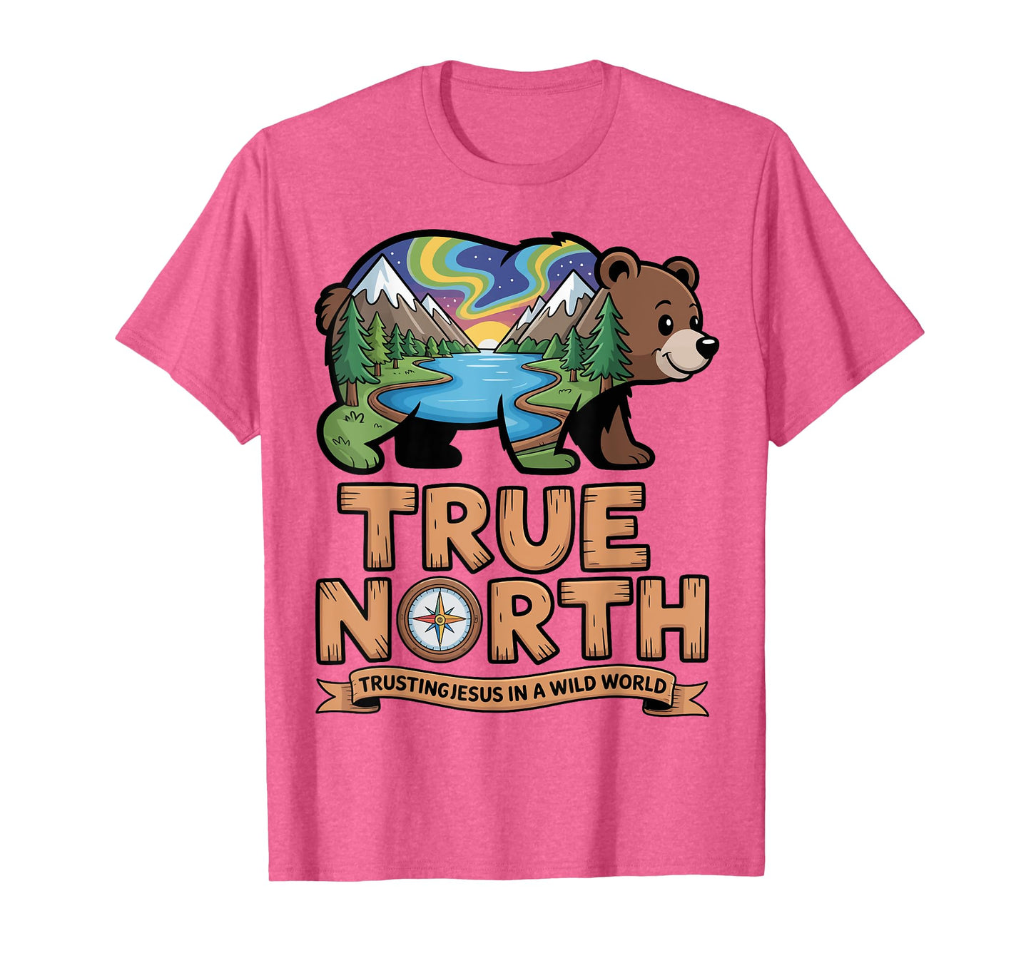 True-North VBS Bear Nature Trusting Jesus Christian Kids T-Shirt