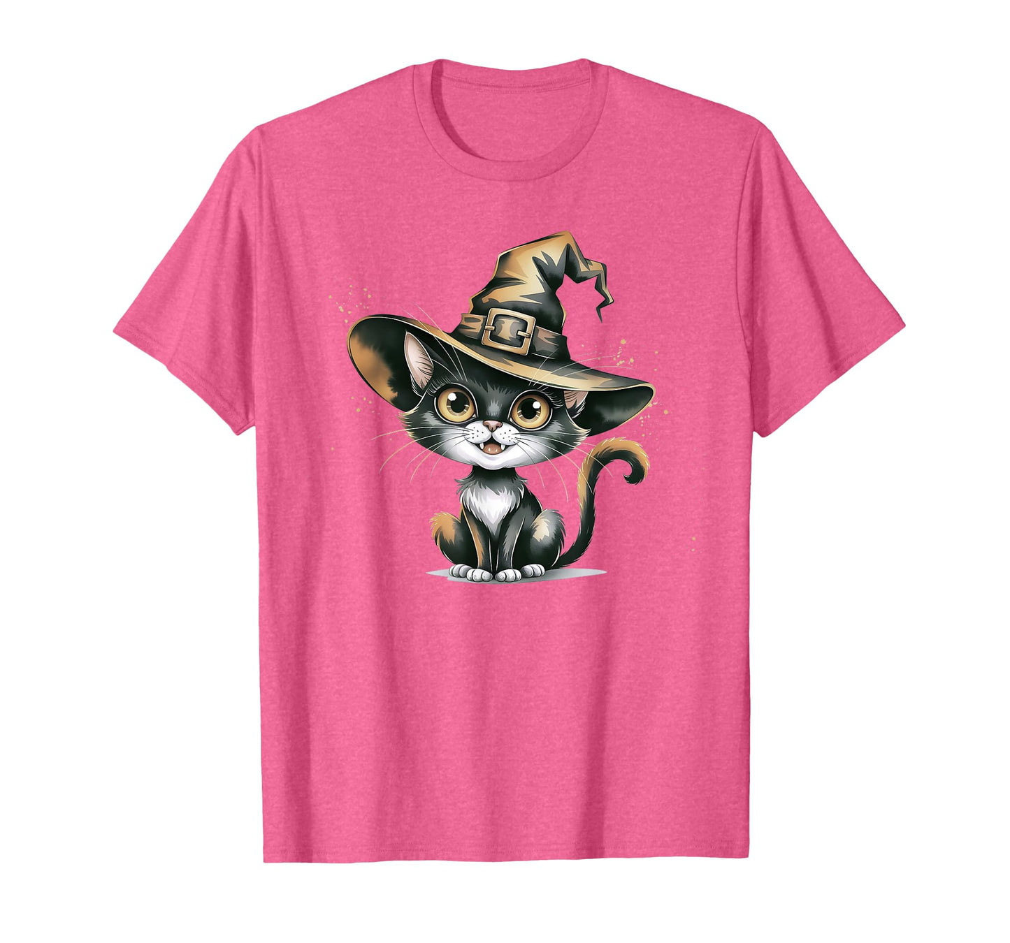 Funny Cat Witch Spooky Witches Feline Wizard Halloween Gag T-Shirt