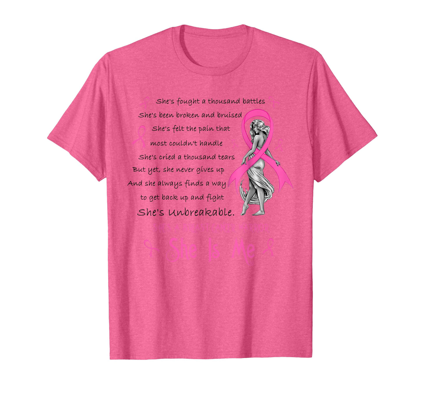 She's A Breast Cancer Warrior She Is Me Breast Cancer Month T-Shirt