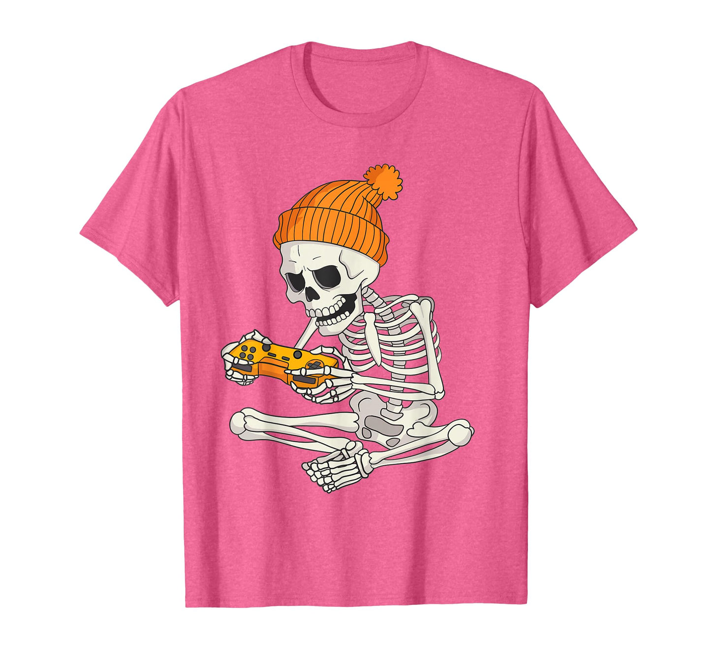 Funny Halloween Skeleton Gamer Video Games Boys Mens Gaming T-Shirt