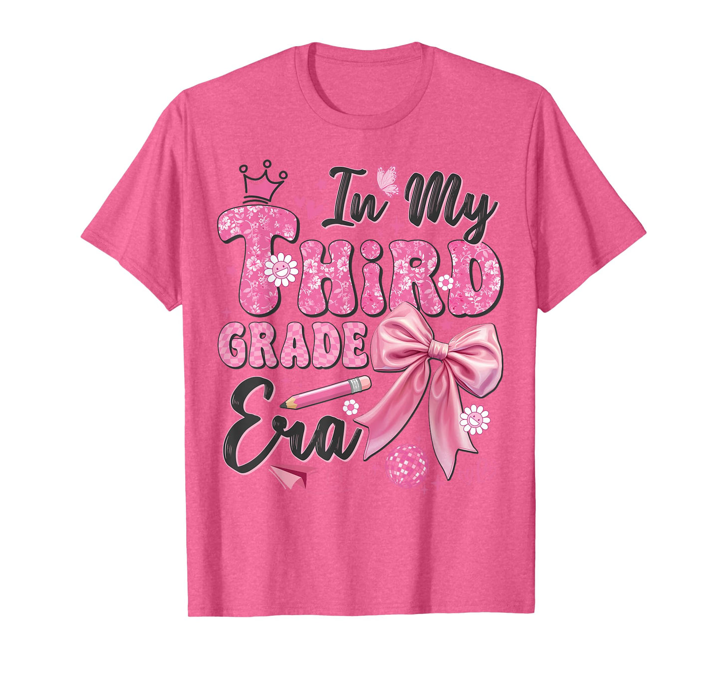 In My Third Grade Era Coquette Back To School Teacher Girl T-Shirt