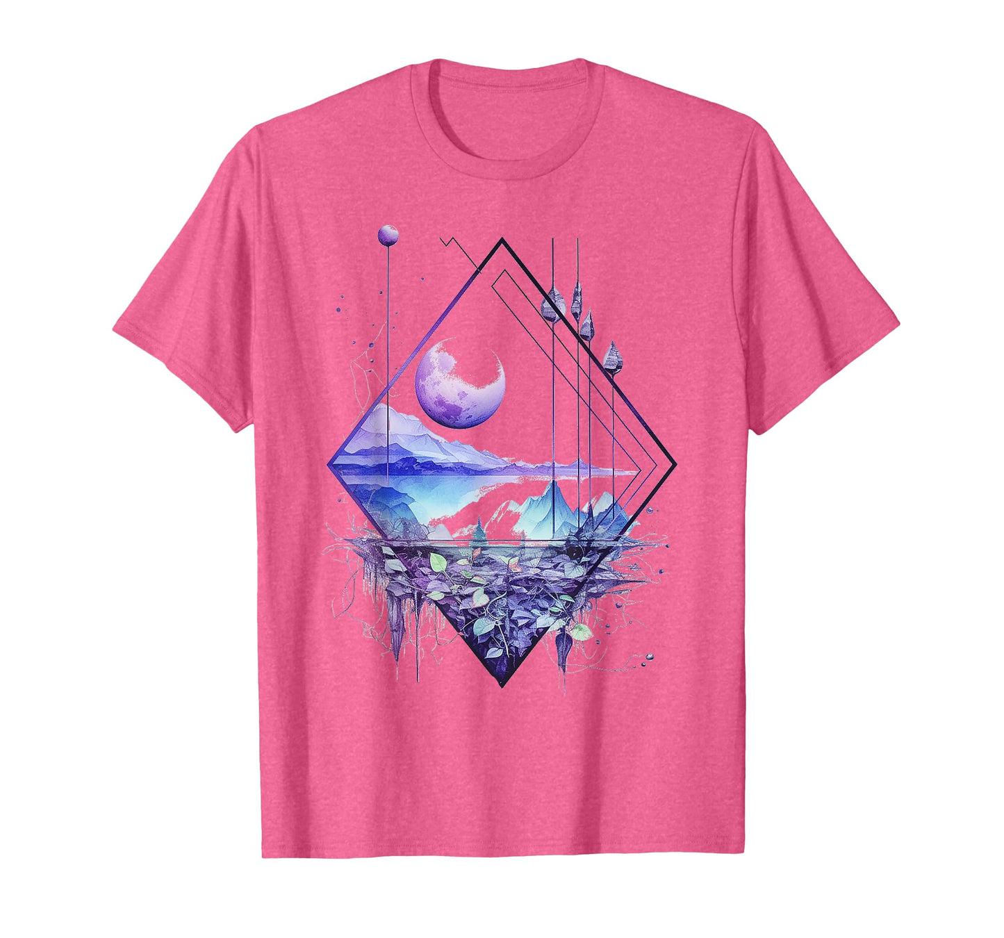 Nature Lover Polygon Art Geometric Abstract Graphic Nature T-Shirt