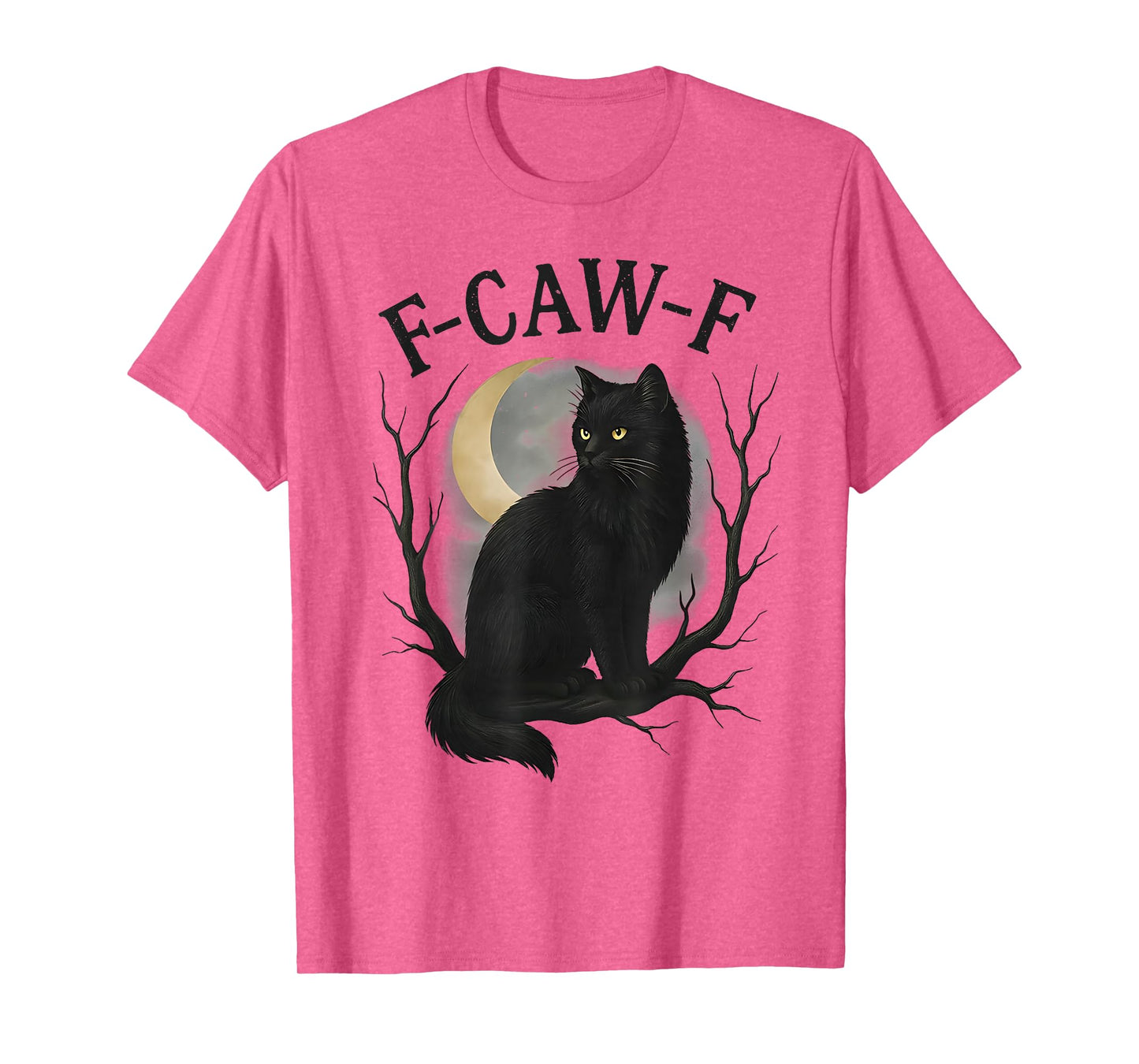 Funny Halloween Black Cat F-CAW-F Cat Lovers Meow Meow T-Shirt