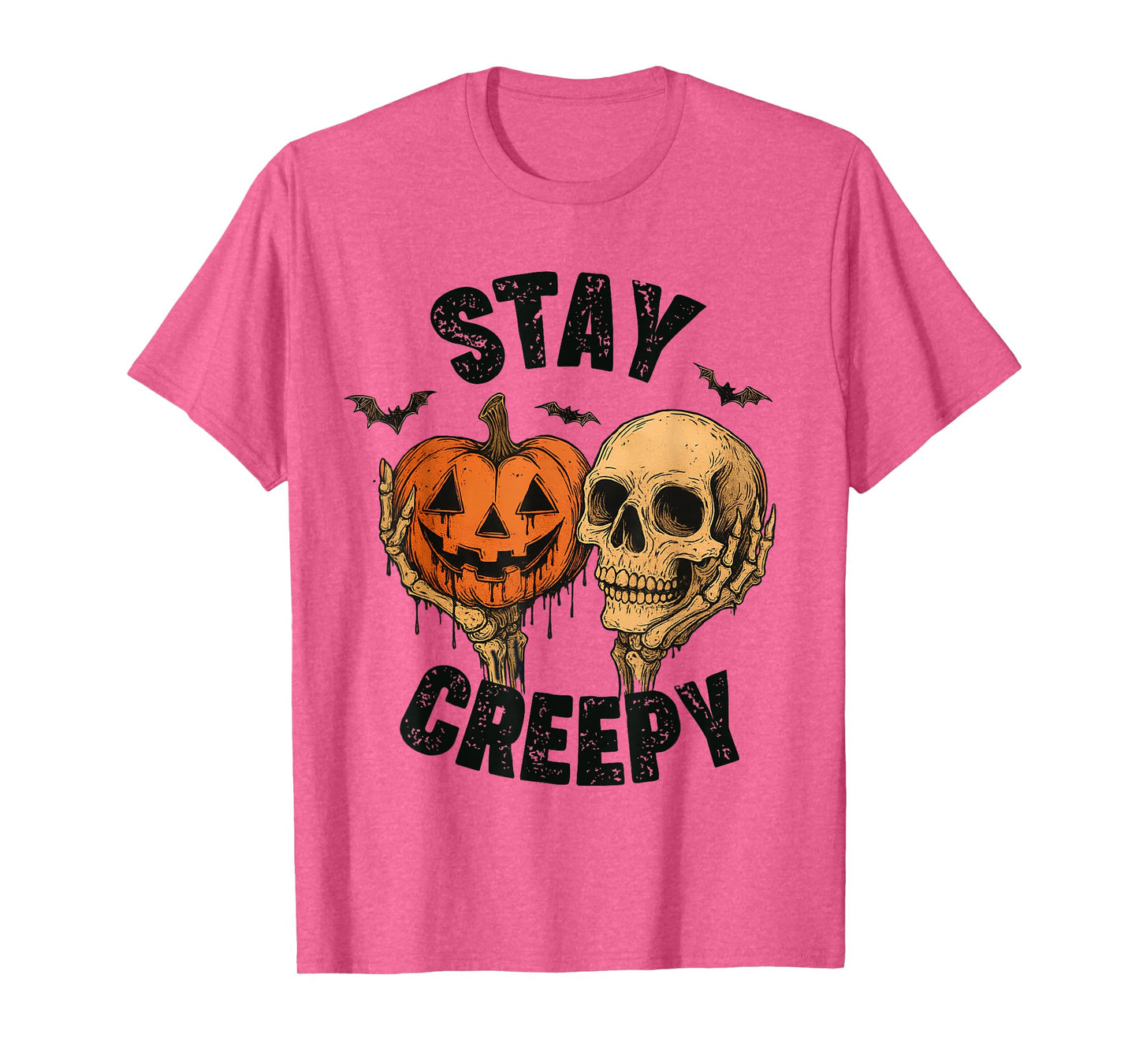 Stay Creepy, Retro Dripping Heart Halloween, Skeleton Hand T-Shirt
