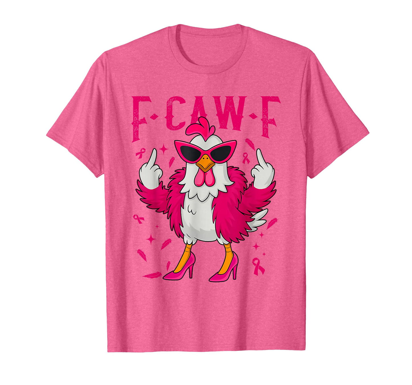 F-Caw-F Rooster Meme Funny Chicken Humor Joke FCAWF Cancer T-Shirt