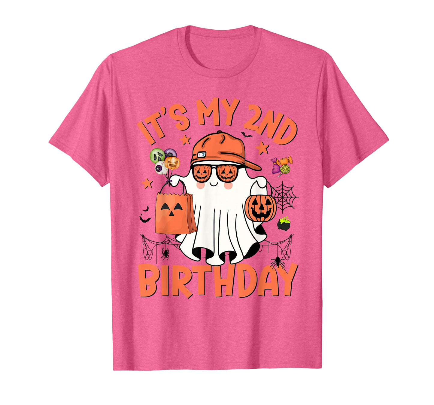 It's My 2nd Birthday Funny Halloween Ghost Boo 2nd Bday Boys T-Shirt