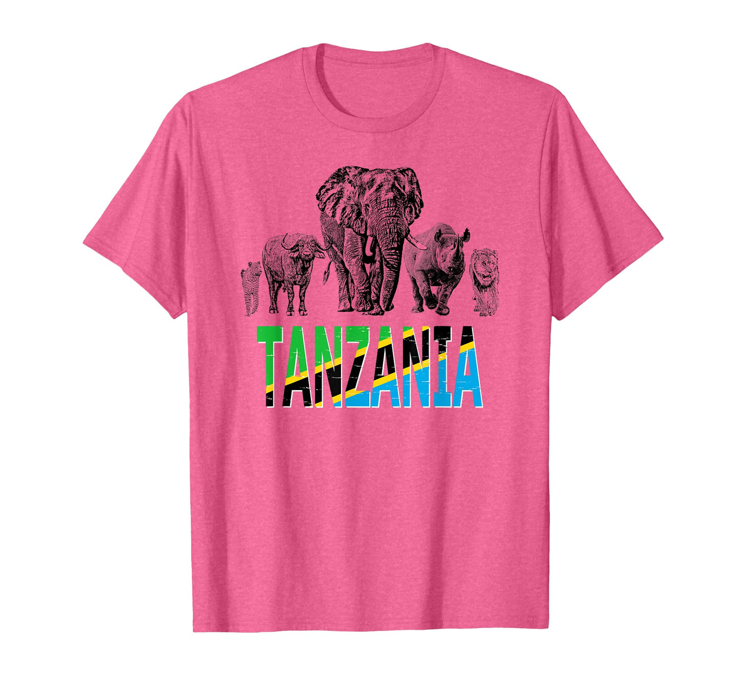 Africa's Big Five Tanzania Wildlife for Tanzania Fans T-Shirt
