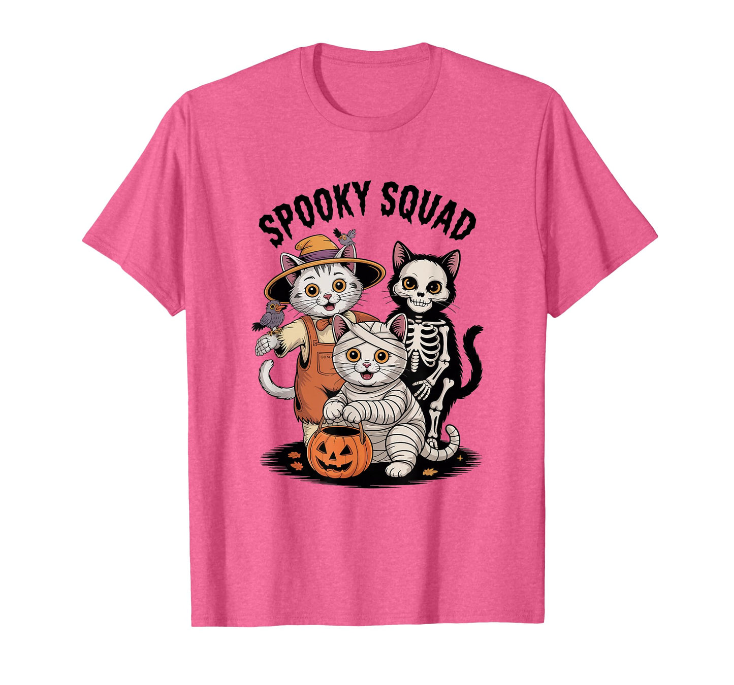 Spooky Squad Cute Halloween Cats in Costumes T-Shirt