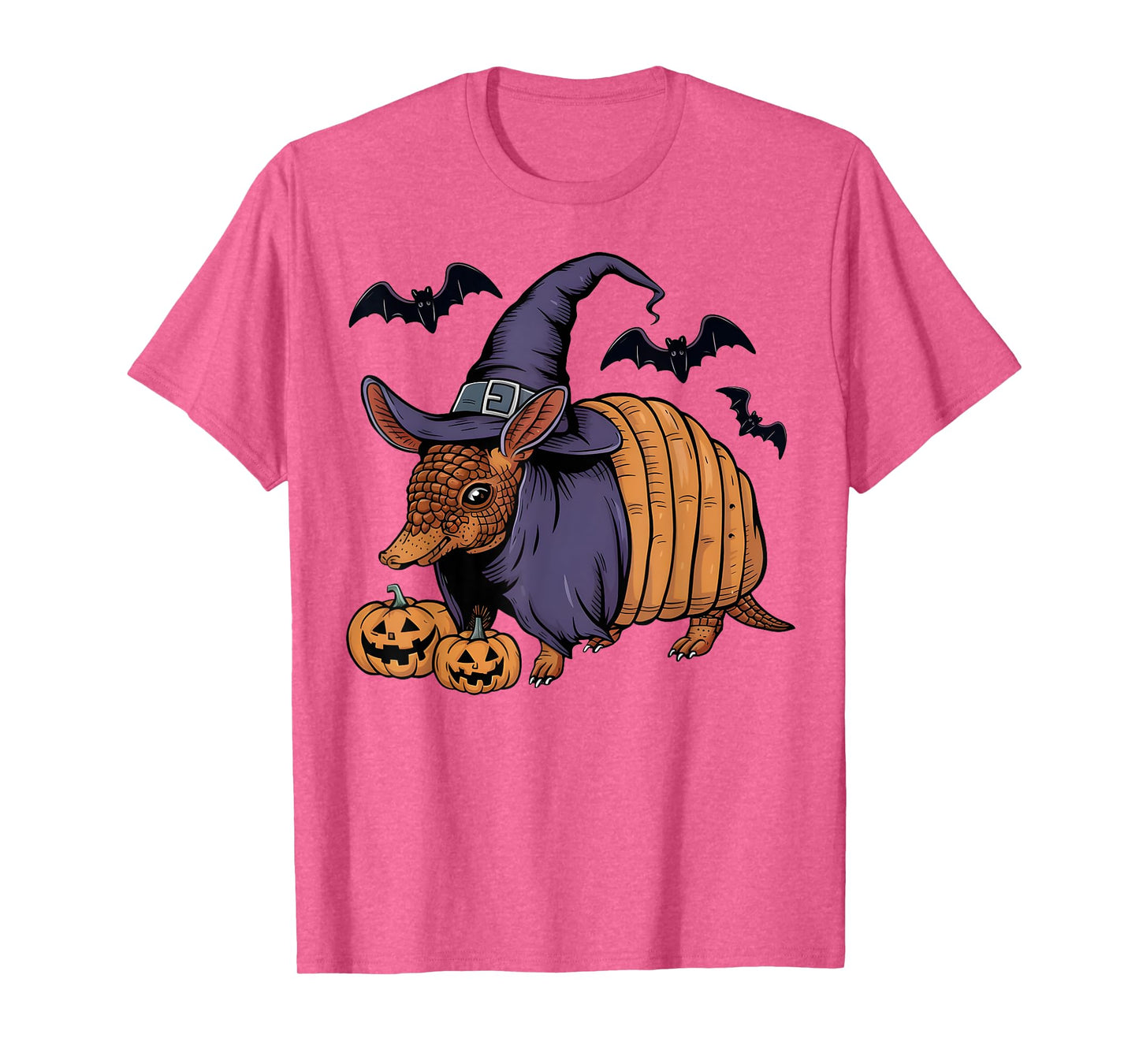 Pumpkin Bat Witch Costume Armadillo Halloween T-Shirt