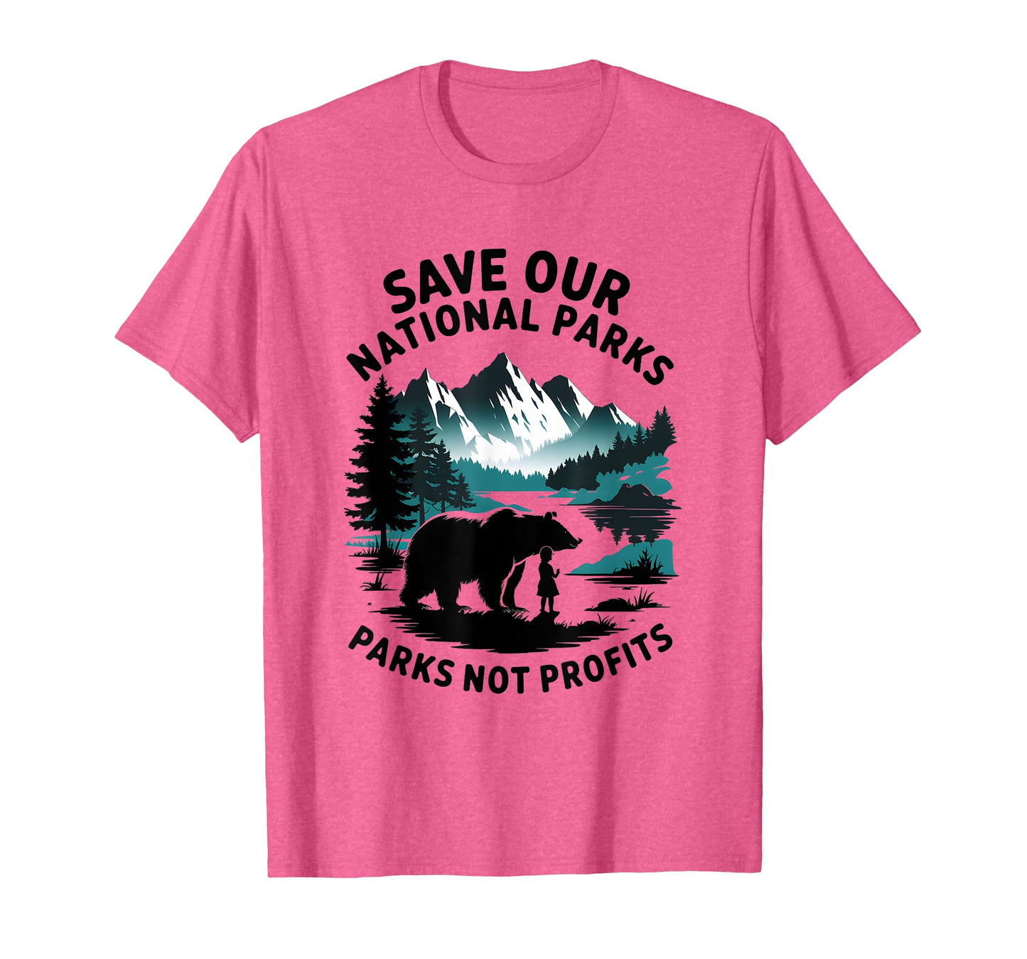 Save Our National Parks Mountain Grizzly Bear T-Shirt