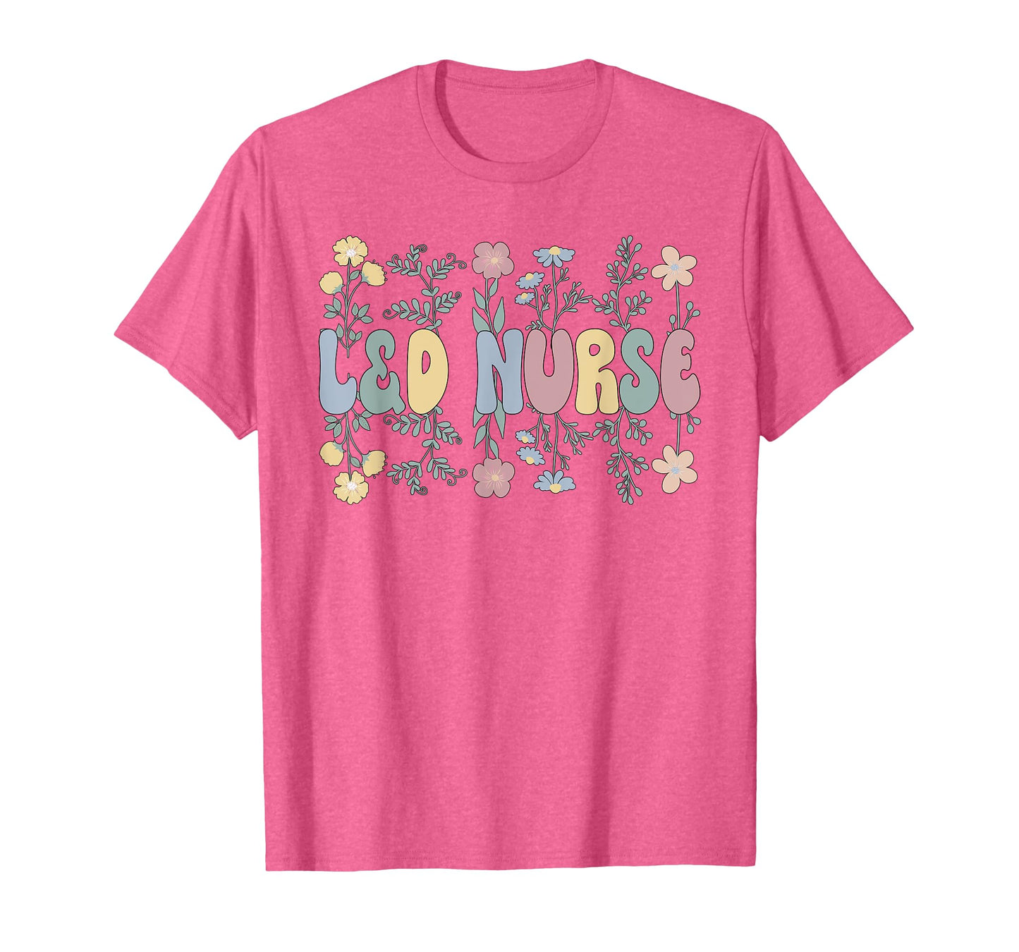 Groovy L&D Nurse Labor And Delivery Nurse Flowers T-Shirt